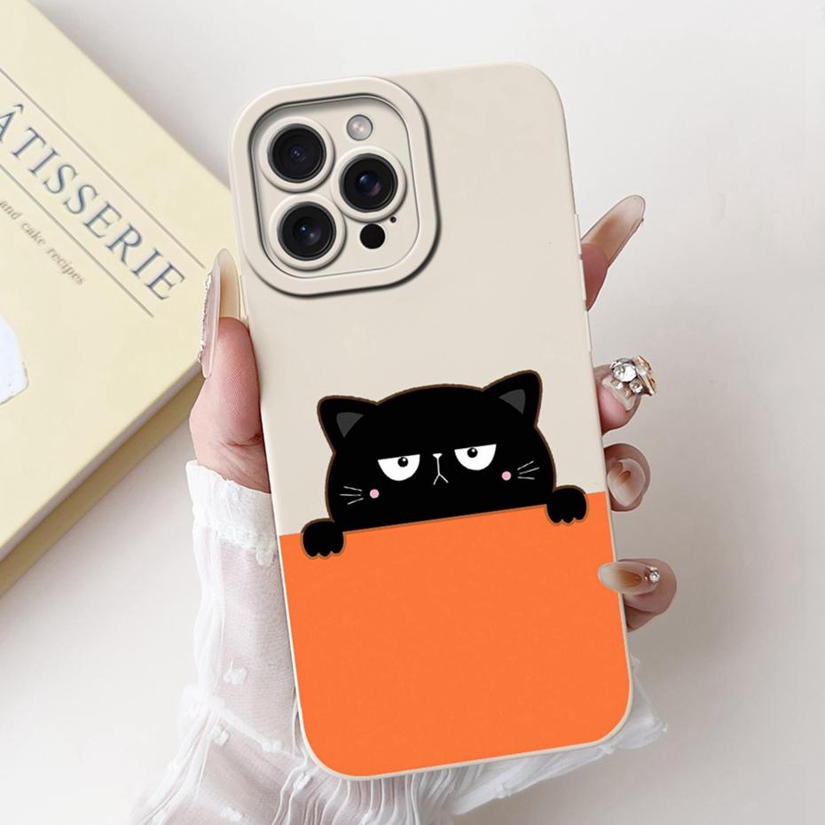 Objektiv-Schutzhülle für iPhone 15 Pro Max iPhone15 15Pro Niedlich Lustig Cartoon-Stil Gelee Silikon Weiche Handyhüllen