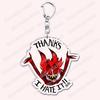 Heiß Populär Anime Cartoon Dämon Figur Schlüsselanhänger für Zubehör Tasche Angel Dust Schlüsselanhänger Ring Schlüsselring Schmuck Fans Freunde Geschenke