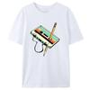 Men Short Sleeve Cassette Tape Pencil 1980s Retro Vintage Throwback Music T-Shirt Women Clothing Vintage T Shirt Camisetas