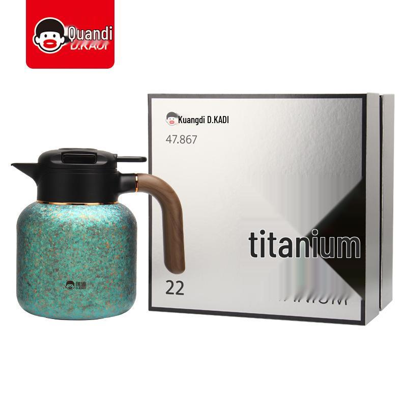 Kuandi 9903 Pure Titanium Rotating Insulated Vacuum Pot with Smart Temperature Display and Antibacterial Fresh-Keeping Base 1600ml