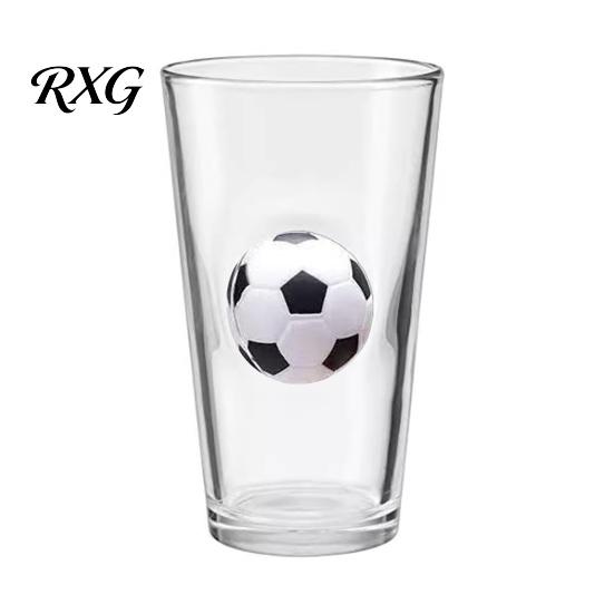 Versatile Home Drinkware Wine Glass, Golf/Football/Tennis/Rugby/Baseball/Billiards/Basketball Shape, Creative Transparent Stadium Cup for Sports Fans