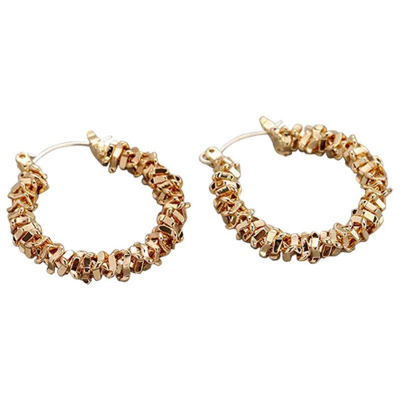 Accessible Luxury Fashion Exaggerated Broken Gold Hoop Elegant Earrings Chunky Gold Hoop Earrings