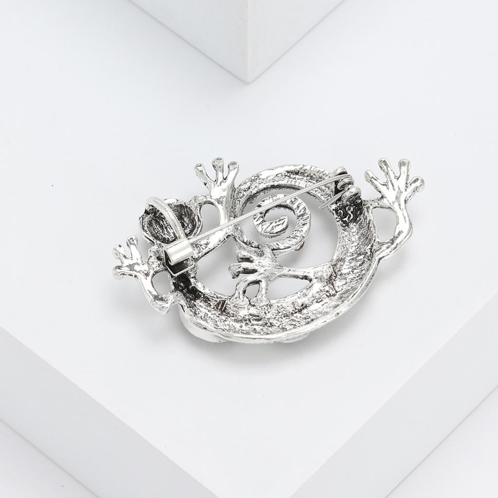 Vintage Personalized Lizard Gecko Brooch Pin, High-End Shell Animal Brooch Collar Pin Jewelry