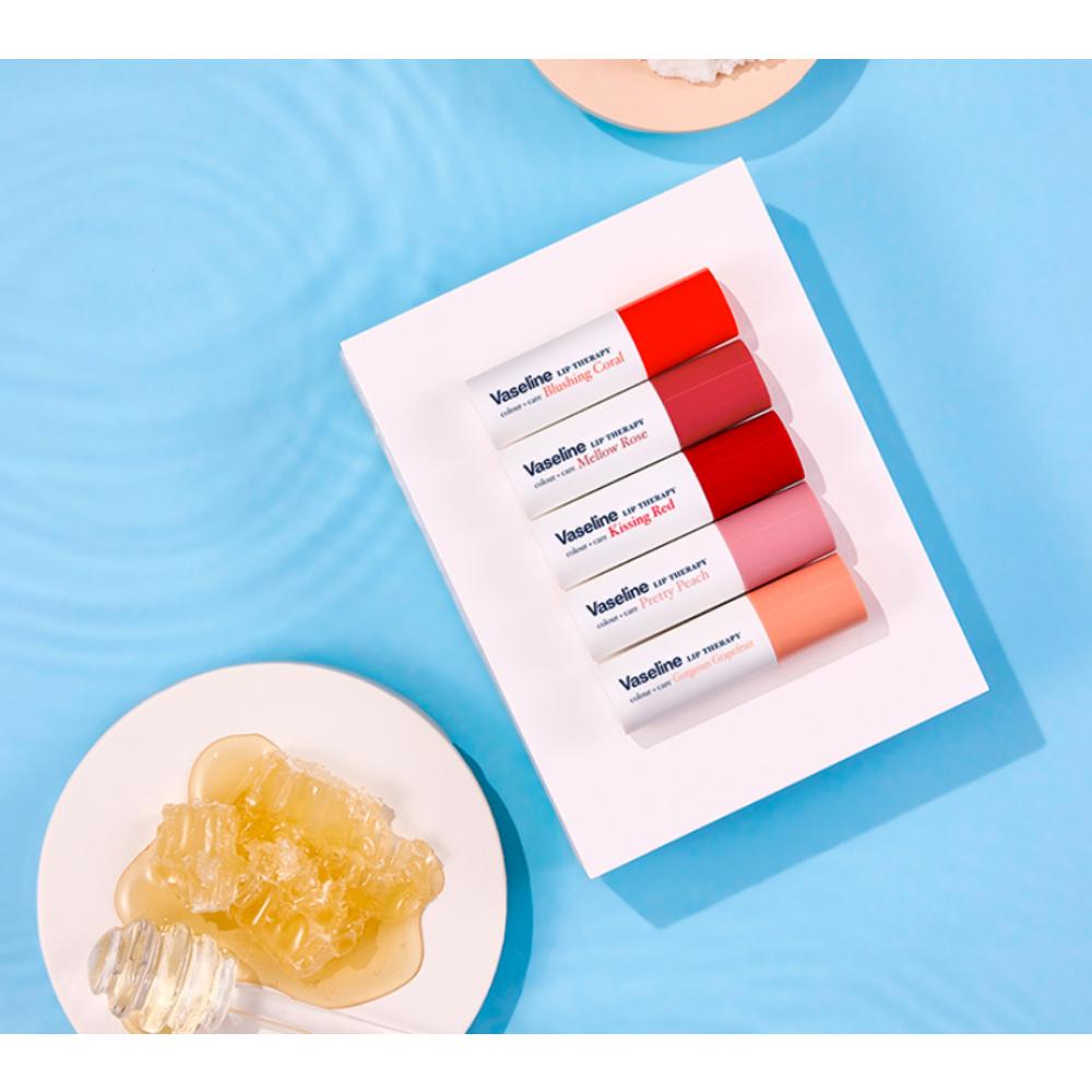 Vaseline Balsam de buze Lip Therapy Color Care, 03 Mellow Rose, 4,2 g, 2 bucăți