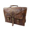 Men's Genuine Vintage Brown Leather Messenger Shoulder  Laptop Bag Briefcase