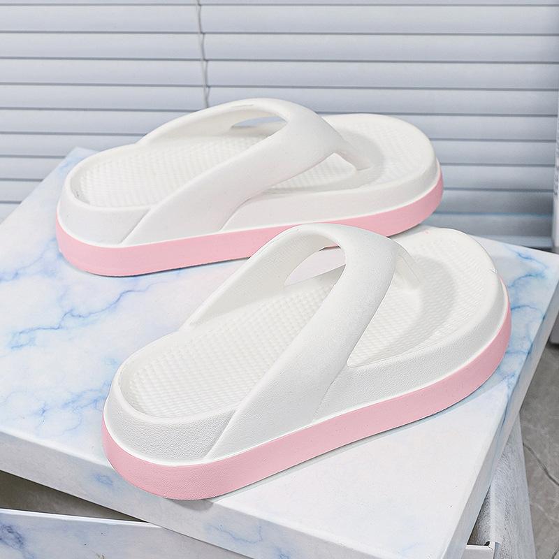 

Woman Flip Flops Popular Design Shoes 2025 Trend Casual Platform Sandals Non-slip Outdoor Slippers Unique Features Flat Sandals 36-37 грязно-белый