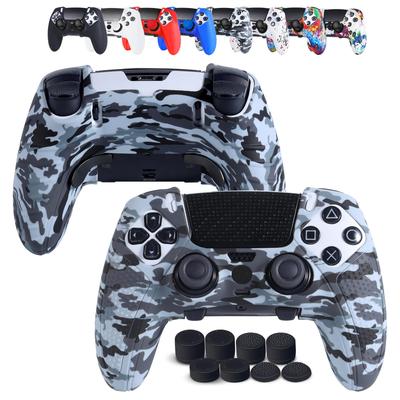 JYXETOV PS5 Edge Controller Ergonomic Silicone Free 8 Button Charges with Original Printing Pattern Cover, Protection, Caps, Charger, Non-Slip Design,