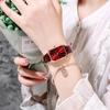 Fashion Women's Watch Korean Style Simple Small Square Watch Temperament Quartz Watch Calendar Belt Watch for Women