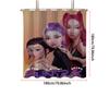 1pc Kpop Girl Group Stage Print Shower Bathe Partition Privacy Hanging Curtain with 12 Hooks Multiple Sizes Easy Installation