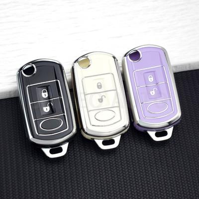 3 Buttons TPU Car Remote Key Case Cover for Land Rover Range Rover Sport Discovery LR3 Auto Key Fob Holder Keychain Accessories