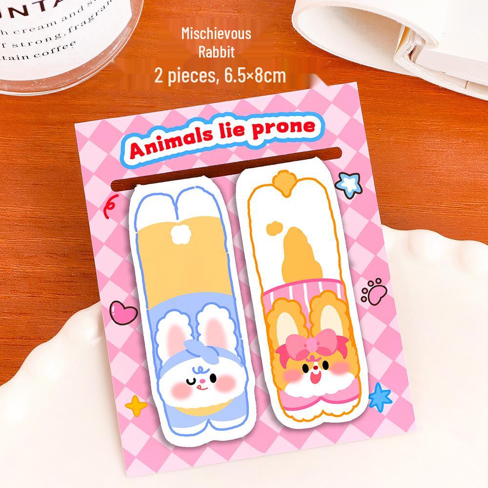 Double-Sided Cute Cartoon Pet Bookmarks - Student Reading Markers & Study Gifts