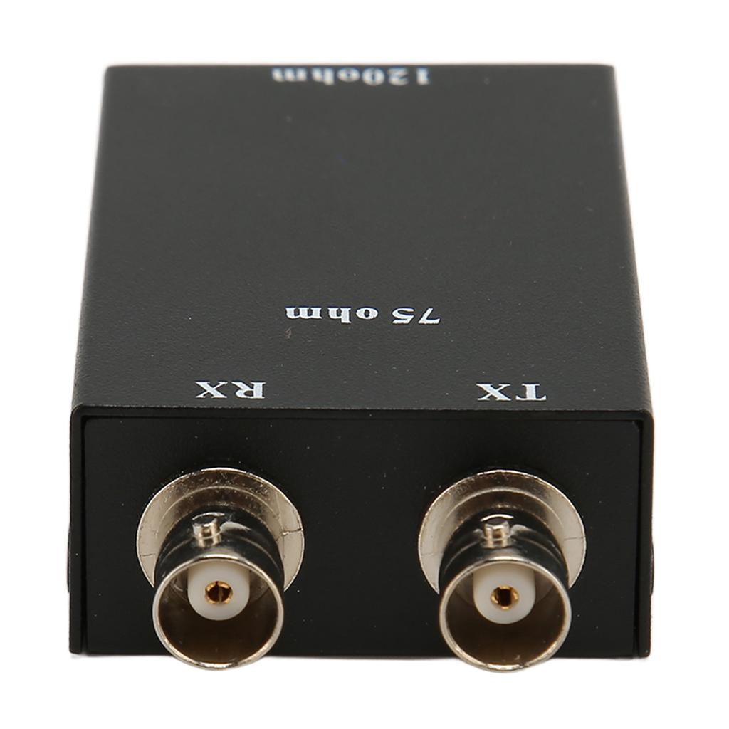 75ohm BNC To 12ohm RJ45 Ethernet Adapter Heat Dissipation G.703 Balanced To Unbalanced Converter