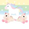 Fur Rainbow Unicorn Toys Cute Cartoon Girls Children Festivals Soothed Gift Doll