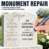 KJM Tombstone Paint Pen For Headstone Lettering Repair Grave Marker Monument Engraving Touch Up Waterproof Black Marker Touchup Paint2