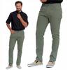 Men's Cotton Pants Classic Chino with Pockets Elegant MORAJ 31 GREEN