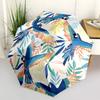 1pc Parrot Floral Automatic Folding Umbrella - Portable Collapsible, 8-Rib Durable Frame, Perfect for Outdoor Use,  Yy251218124