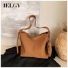 Simple All-Match Large-Capacity Autumn Winter Retro One-Shoulder Shopping Bag Casual Commuter