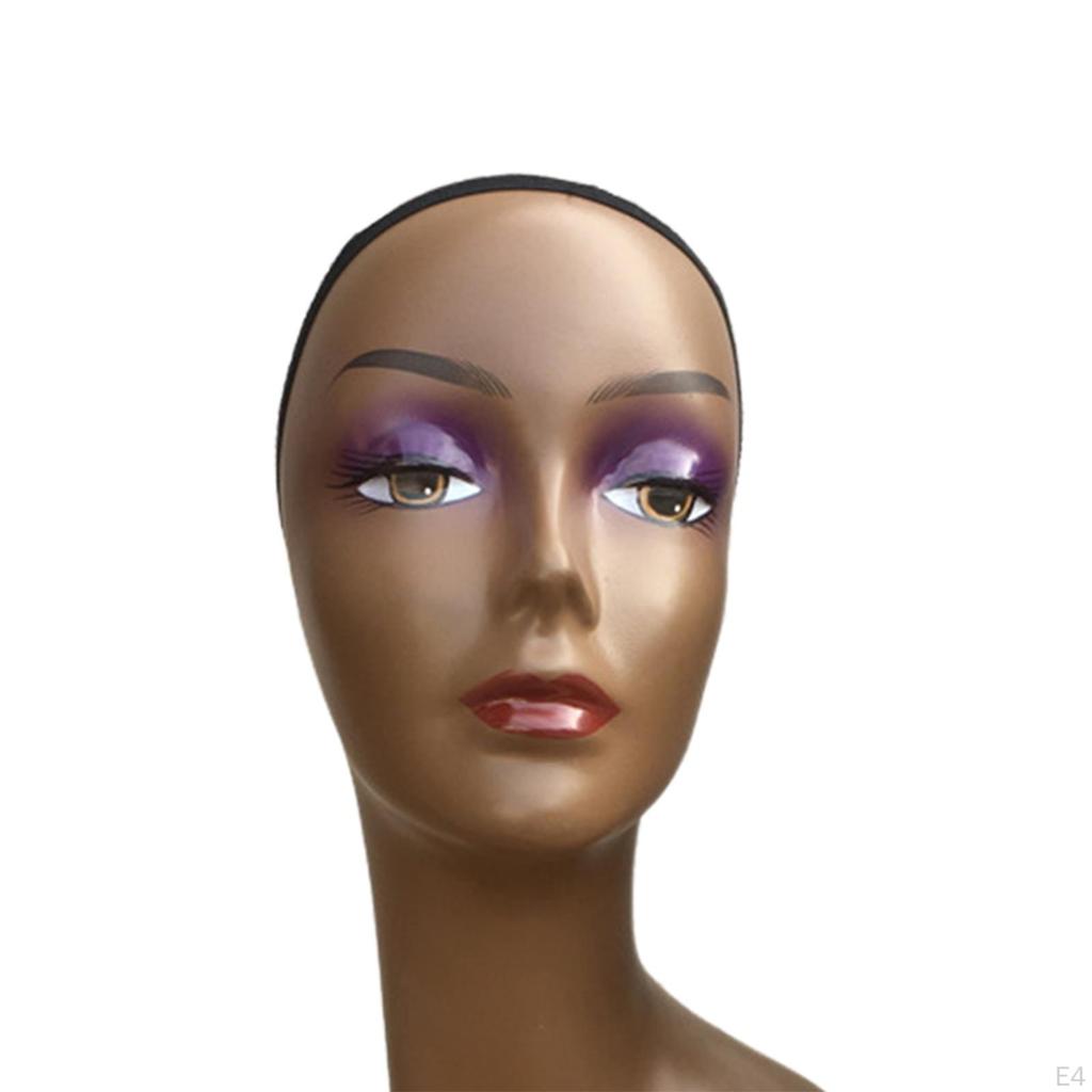 Elegantní dámská figurína hlava s nastavitelným stojanem na ramena pro vystavení šperků - Výška 48 cm