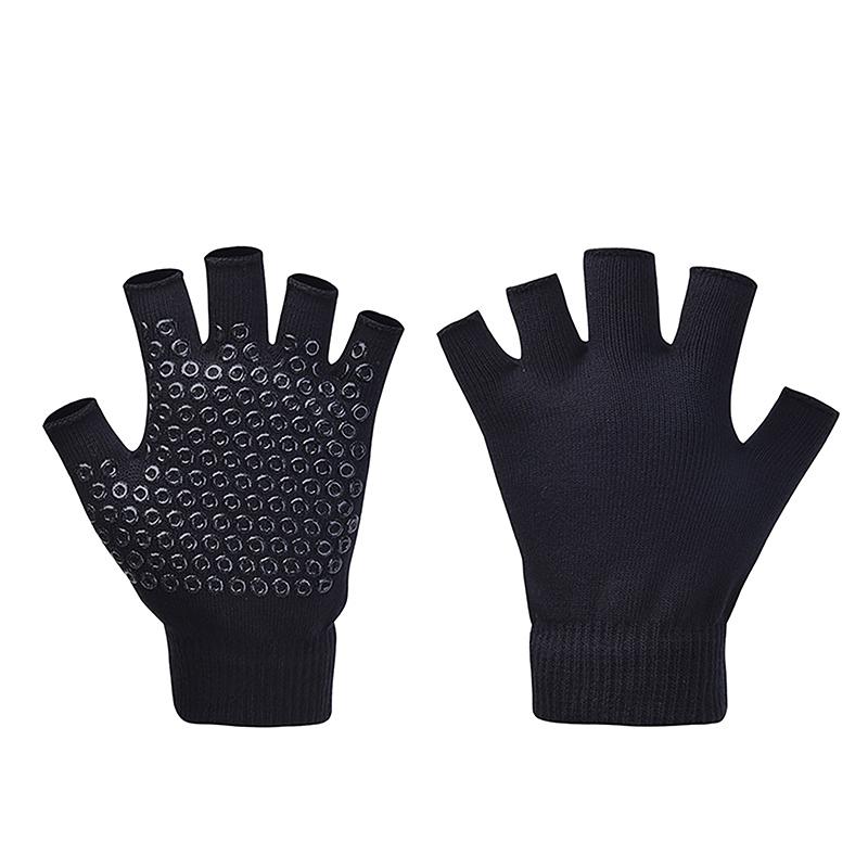 Women Non-Slip Yoga Gloves Breathable Fitness Pilates Half Finger Glove Sport Outdoor Cycling Fishing Workout Mittens For Gym