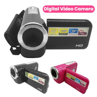 16MP 720P Digital Video Camera with USB Cable Video DV Camera 2.0 Inch TFT Color Screen Built-in LED Flash for Students Teens