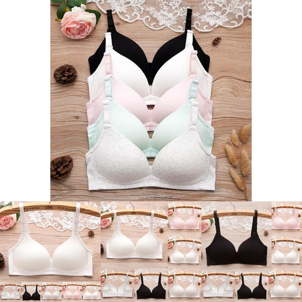 Teenager's Bras Wire Free Junior Cotton Training Soft Cup With Adjustable Straps