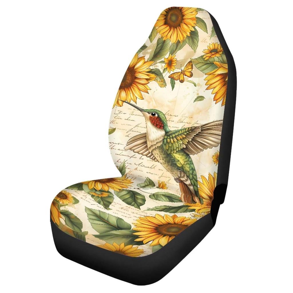 Car Seat Cover Four Seasons Universal Halloween Skull Print Decoration Car Seat Cover Front Row