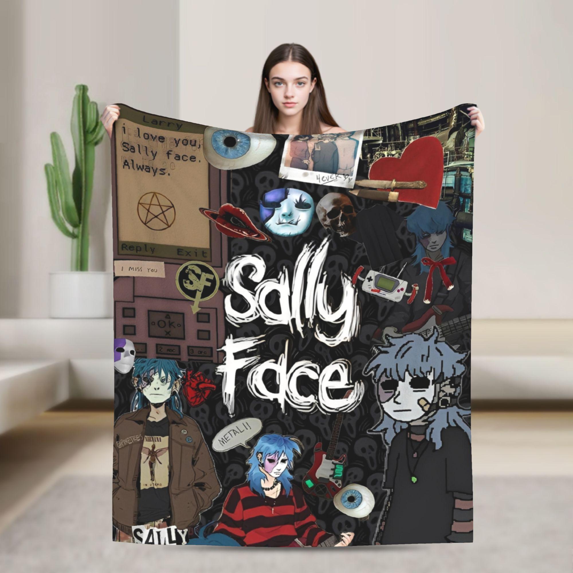 

Sally Face Sal Fisher SF Guitar Fashion Blanket Cover Velvet Game Gothic Lightweight Throw Fashion Blanket for Car Quilt Multi-function 75x90cm