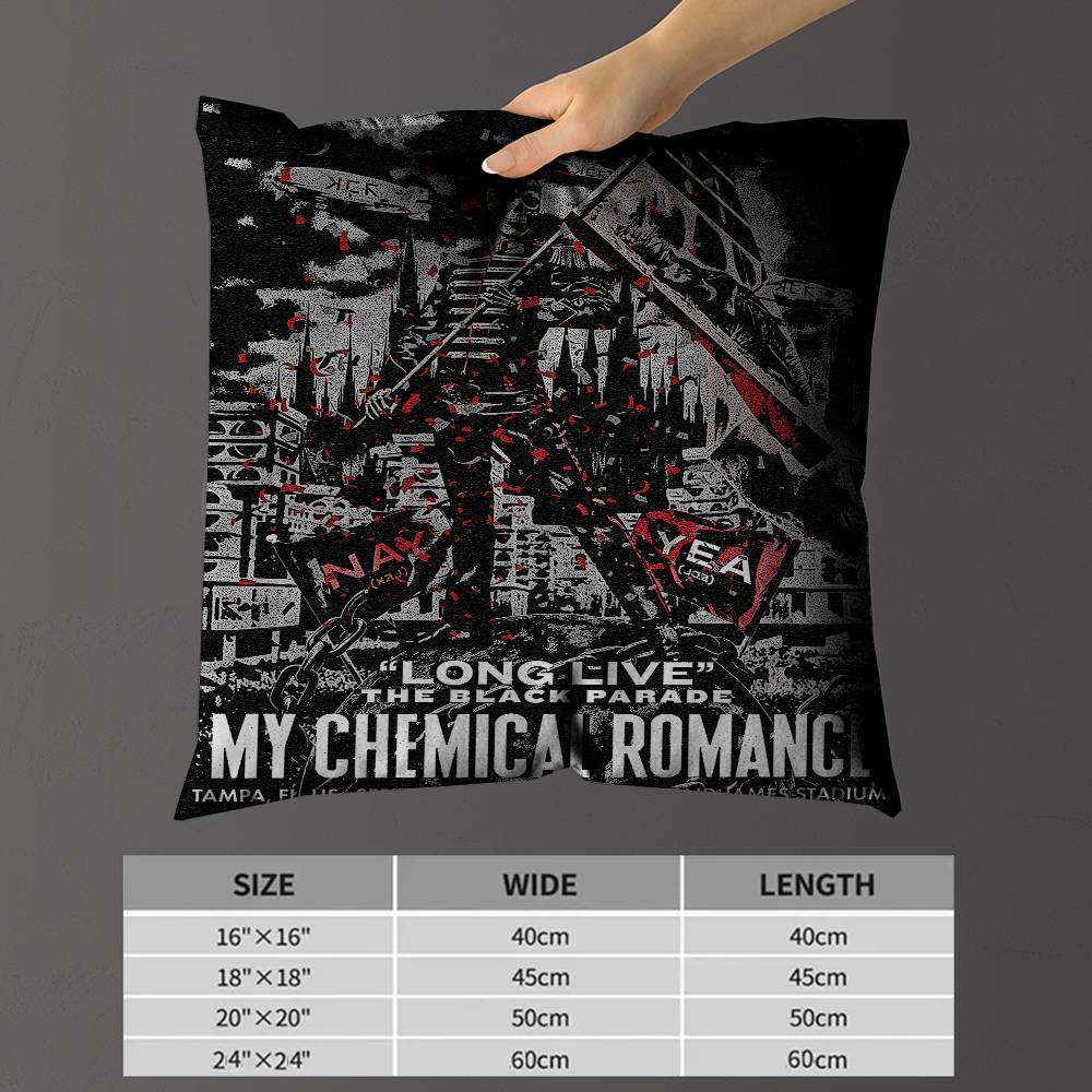 My C-Chemical R-Romance Band Cushion Cover Pillowcase Upholstery Sofa Throw Pillow Home Decor Pillowcas