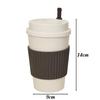 4/1PCS Portable Reusable Coffe Cup Portable Outdoor Travel Mug Heat Insulated Tea Coffee Cup 470ml Hotel Cup With Silicone Lids
