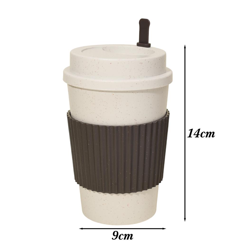4/1PCS Portable Reusable Coffe Cup Portable Outdoor Travel Mug Heat Insulated Tea Coffee Cup 470ml Hotel Cup With Silicone Lids