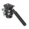 Double Panoramic Tripod Fluid Head Mini Pan Tilt Head Quick Release Plate and Handle For DSLR And Small Video Cameras