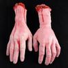 1 Pair Realistic Hands Prop Horror Bloody Fake Body Parts Severed Arm Hand Halloween Props