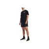 Under Armour Johnson Series Logo Print Heavyweight Training Short Sleeve Drop Shoulder T-Shirt Men Tops Black 1380855-001