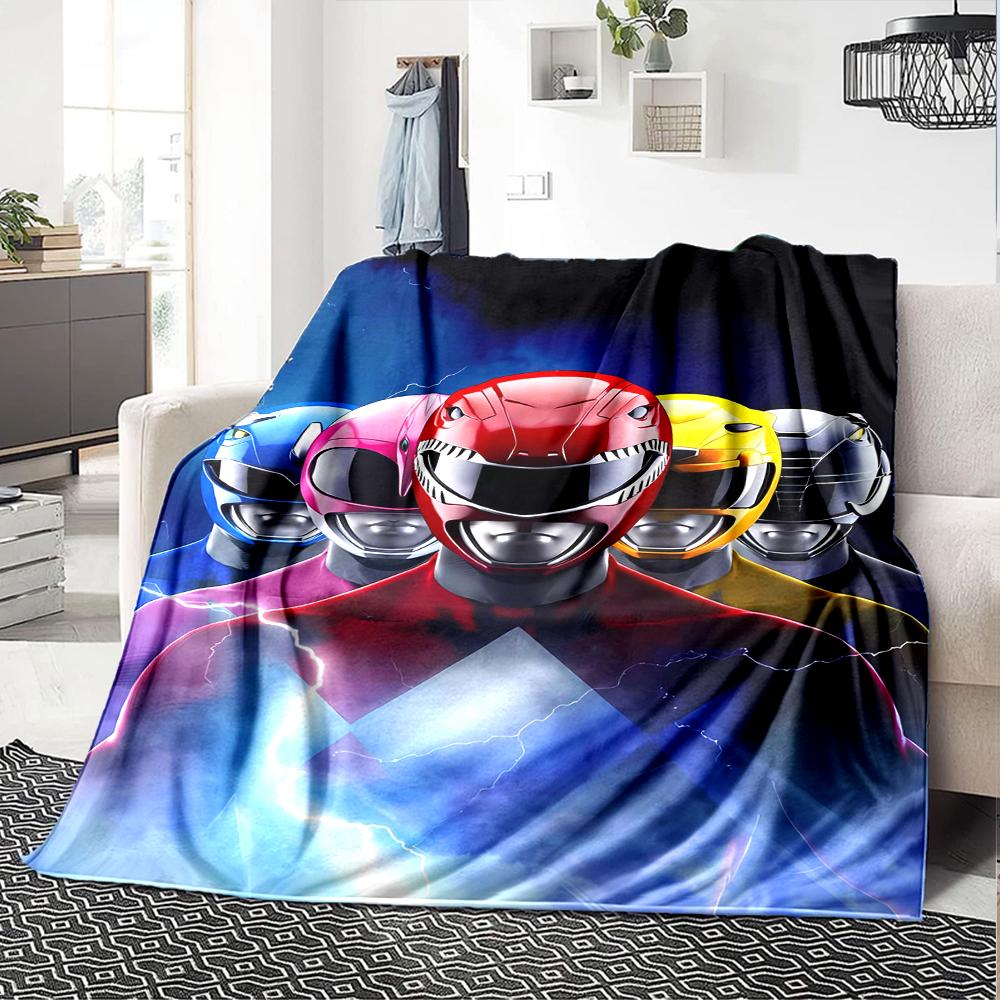 1pc Mighty Morphin Power Rangers2 Blanket, Gift, for Men and Women, Soft Blanket, Good for Sofa Bed Couch Travel, Lightweight Flannel Blanket