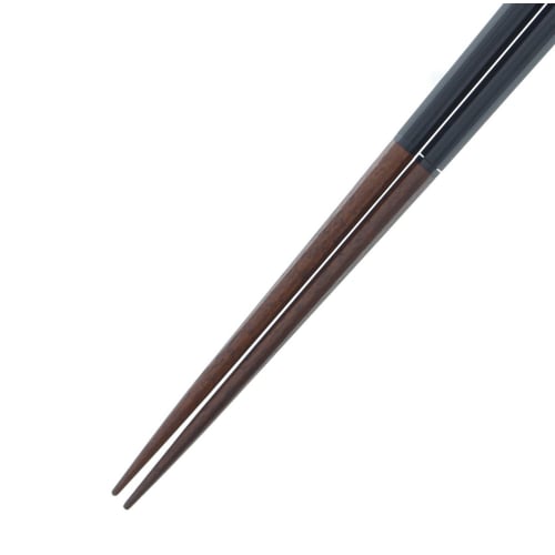 Ishida Japanese-made Pocket Chopsticks, Portable, Natural Wood, Lacquered, Black, Dimensions: 23.0cm (14cm when carried) x 1.6cm x 0.8cm