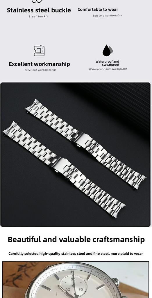 For Tag Heuer Carrera 22mm Metal Curved End Watch Strap Solid Stainless Steel Watchband Men Bracelet Wristband Accessories Parts