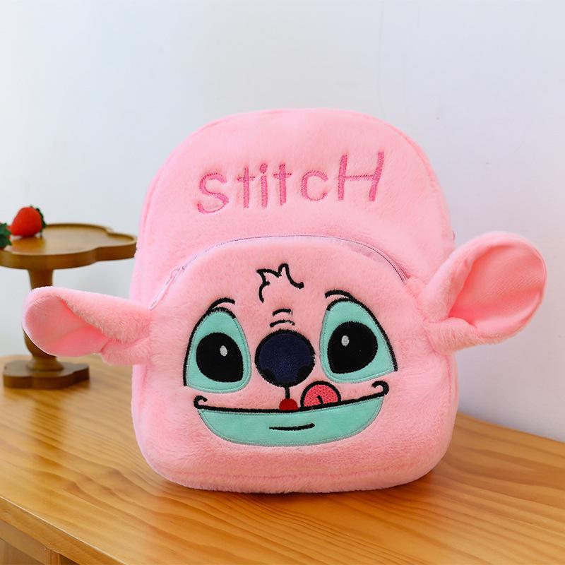 Cute Stitch Plush Backpack for Kids - Children's Storage Bag & Toy Carrier