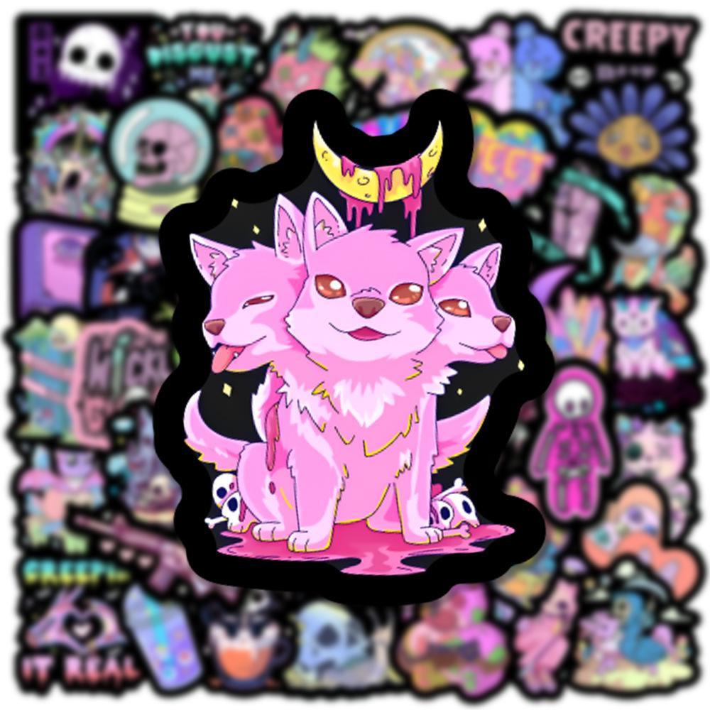 10/50pcs kawaii halloween stickers Purple Skull gothic graffiti Stickers for DIY Luggage Laptop Motorcycle Sticker