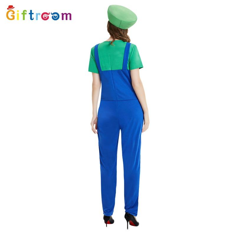 Orgy Party Adult Costume Mario Cosplay Lycra Female Mary Cartoon Game Uniform