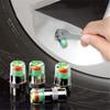 4Pcs/Set Tire Pressure Detection Auto Tire Caps Pressure Monitoring Cap Visual Alert Fit Standard Valve Stem