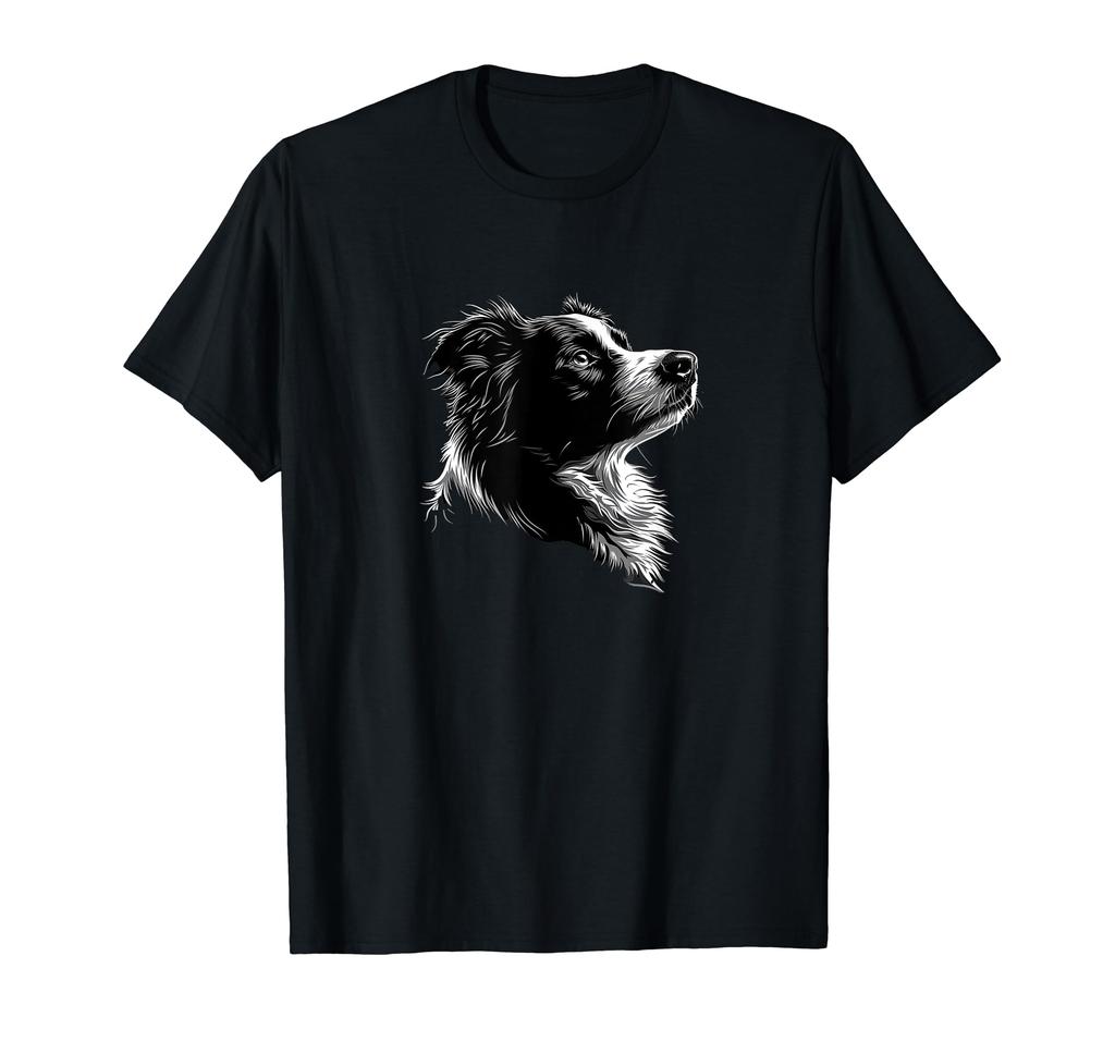 Black and white Border Collie T-shirt
