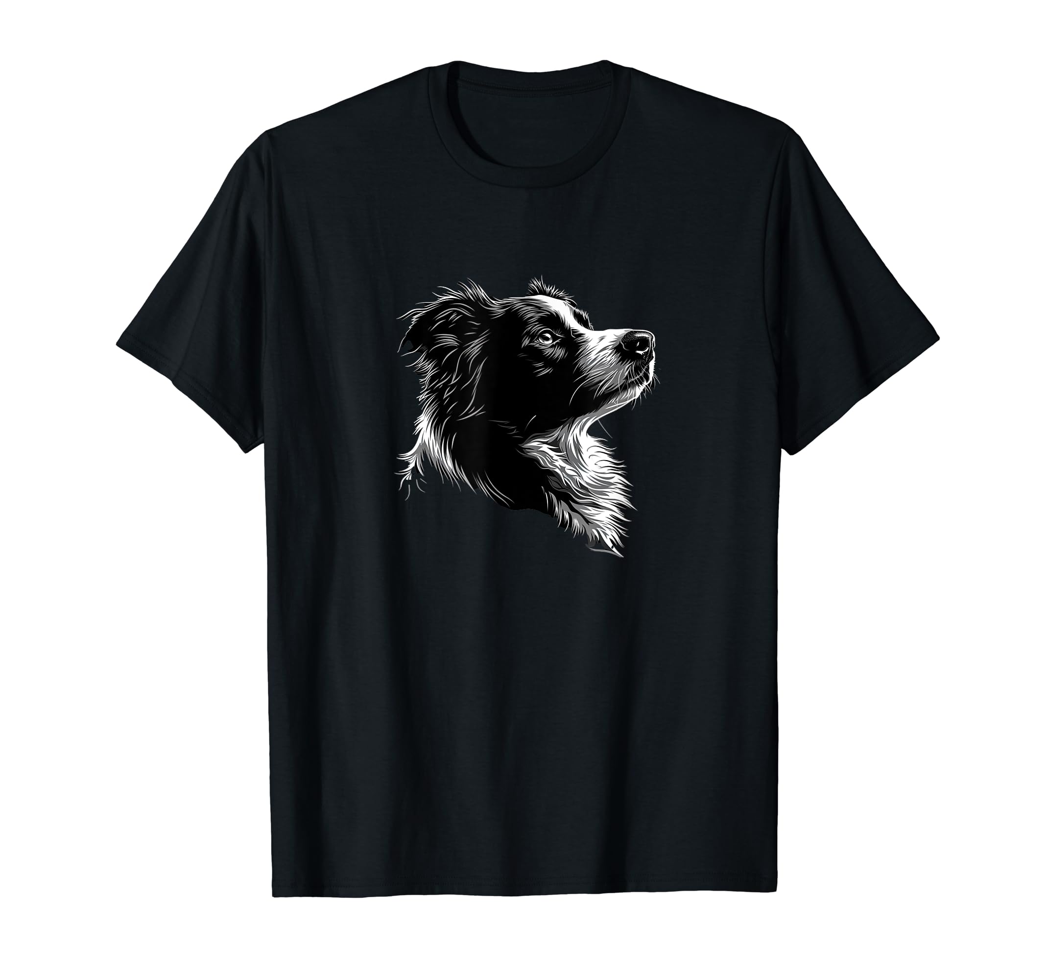 

Black and white Border Collie T-shirt чёрный