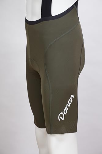 Donen Cycle Men's Bib Shorts, DN-M15, Khaki