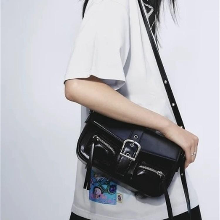 Prosta klamra jednolity kolor łańcuszek damska torba cylindryczna nowa moda damska torba na ramię listonoszka