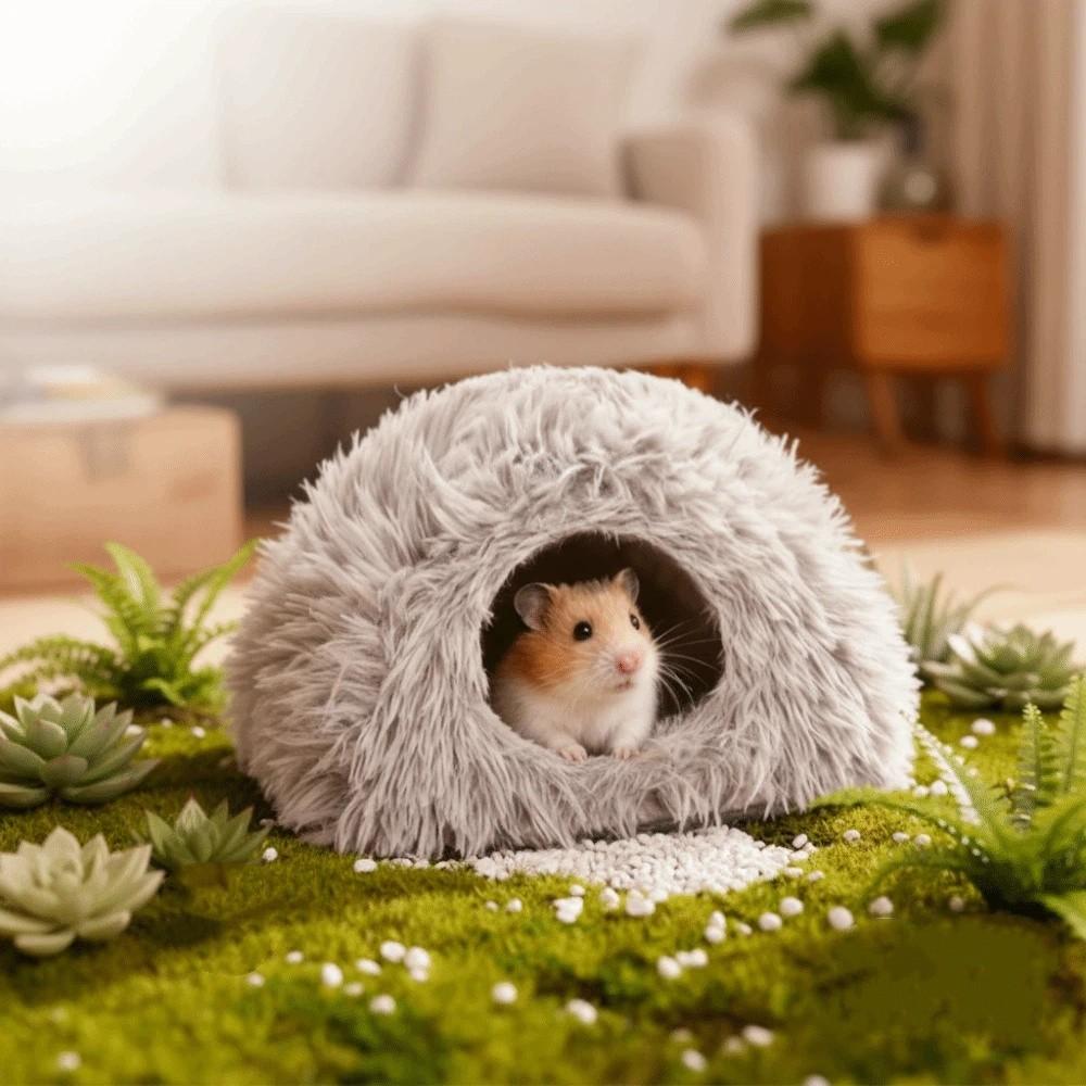 Soft Rabbit Sleeping Nest Comfortable Mouse Bed House Hamster Cave Hamster Cage  Autumn Winter