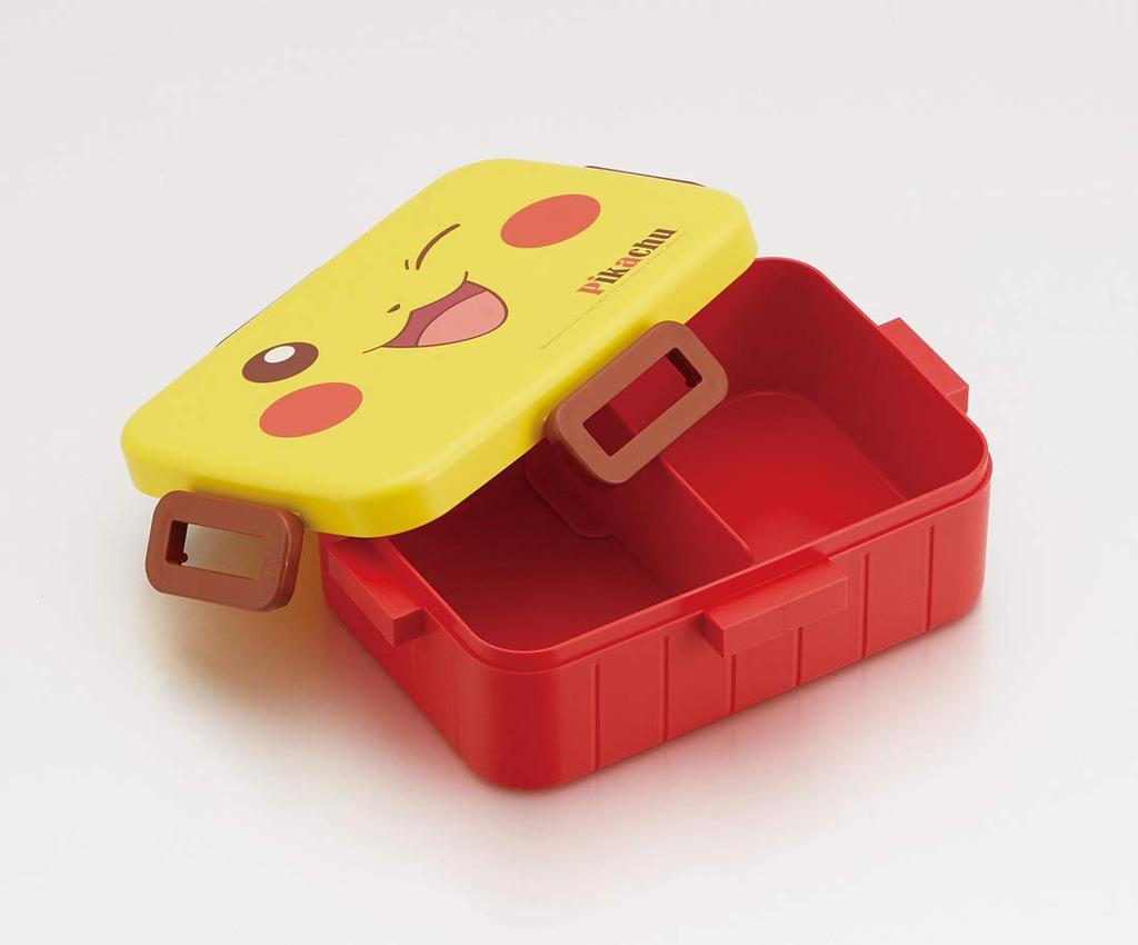 Skater Silver Ion Antibacterial Lock Lunch Pikachu Face Pokemon YZFL7AG Ag+ 4-Point Box, 650ml, 21,