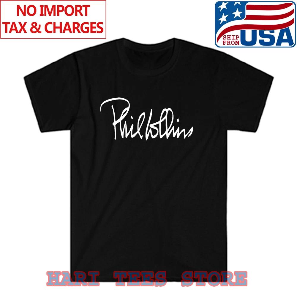 Phil Collins Sign Men s Black Size S to 5XL L
