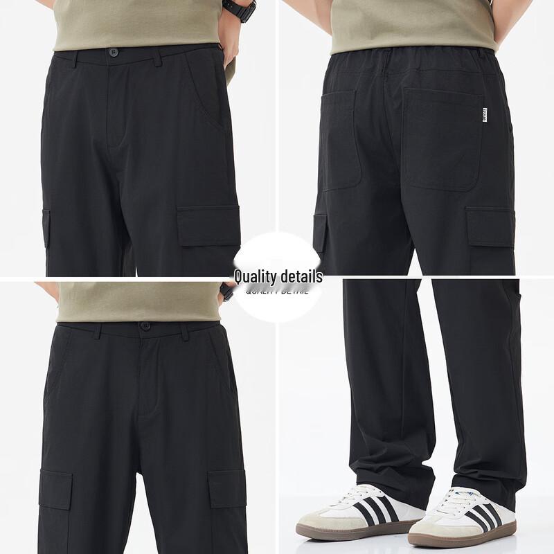 Izzue It Herren Locker Geschnittene Cargohose mit Geradem Bein