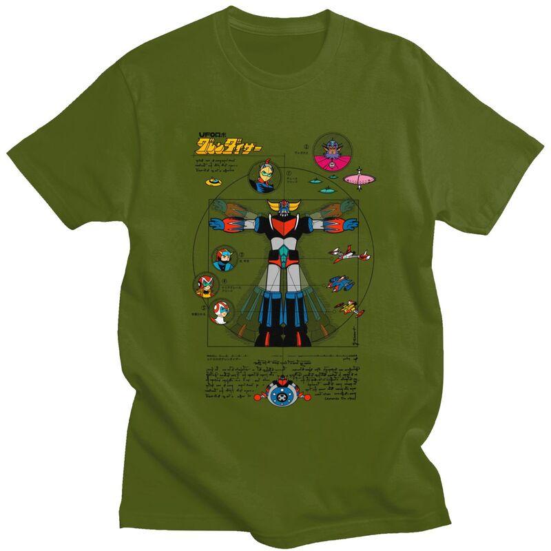 Custom UFO Robot Goldorak Grendizer Tshirt for Men Short Sleeve T Shirt Cool Tshirt Slim Fit 100 Cotton Tees Gift