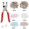 1 Set Metal Snap Fasteners Button Kits Heavy Duty Snap Button Tool with Adjustable Pliers Sewing Accessories for Clothes Leather